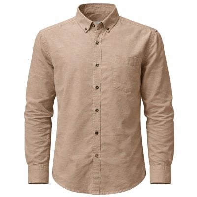 Ares ing normál (regular fit) mogyoró len