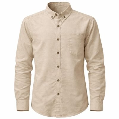 Ares ing normál (regular fit) homokszín len