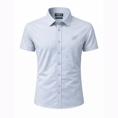 Ares ing karcsúsított (semi fit) szürkéskék, rövid ujjú