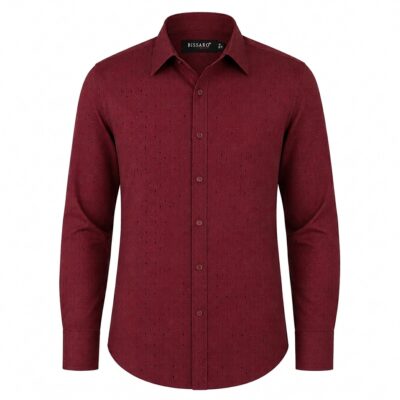 Bissaro ing karcsúsított (slim fit) bordó, mintás
