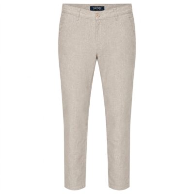 Dockhouse nadrág enyhén karcsúsított (modern fit) drapp svédzsebes