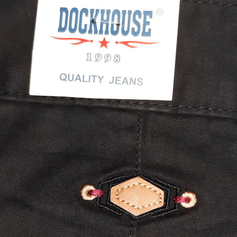 Dockhouse, fekete, tavaszi - őszi, slim fazonú nadrág