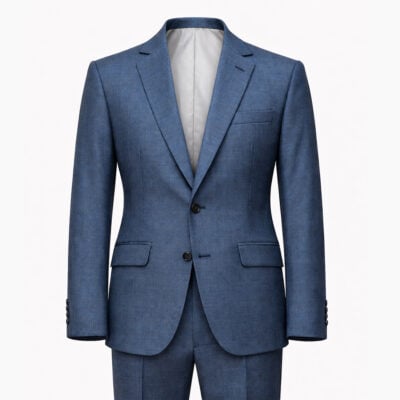 Felippe slim fit kék halvány kockás öltöny Luka