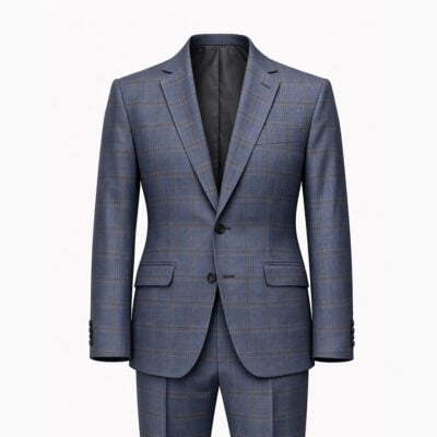 Felippe slim fit liláskék kockás öltöny Trapani