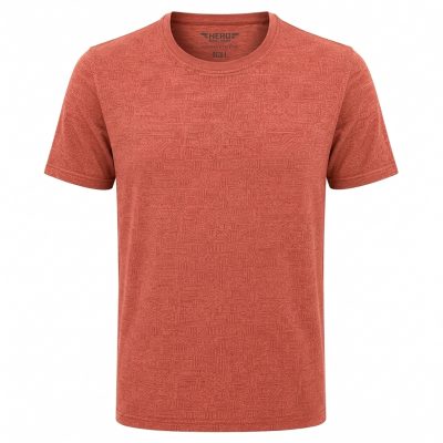 Hero póló normál (regular fit) téglaszín kereknyakú