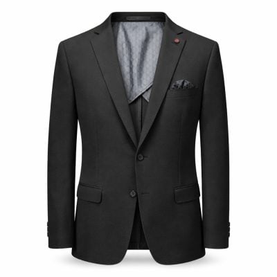 J Parker zakó normál (regular fit) fekete félig bélelt