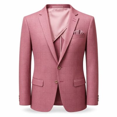 J Parker zakó karcsúsított (slim fit) világos bordó kockás félig bélelt