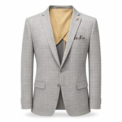 J Parker zakó normál (regular fit) drapp kockás félig bélelt