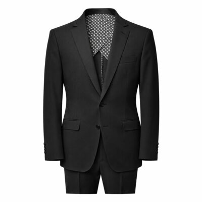 J Parker öltöny karcsúsított (slim fit) fekete 4 irányban stretch, extra komfortos, légáteresztő