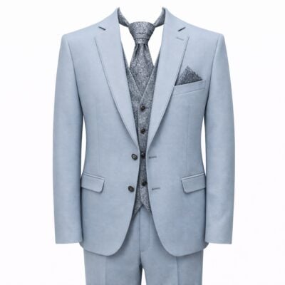 Lorenzo öltöny karcsúsított (slim fit) világoskék stretch, esküvői