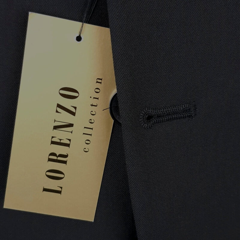 Lorenzo fekete karcsúsított öltöny