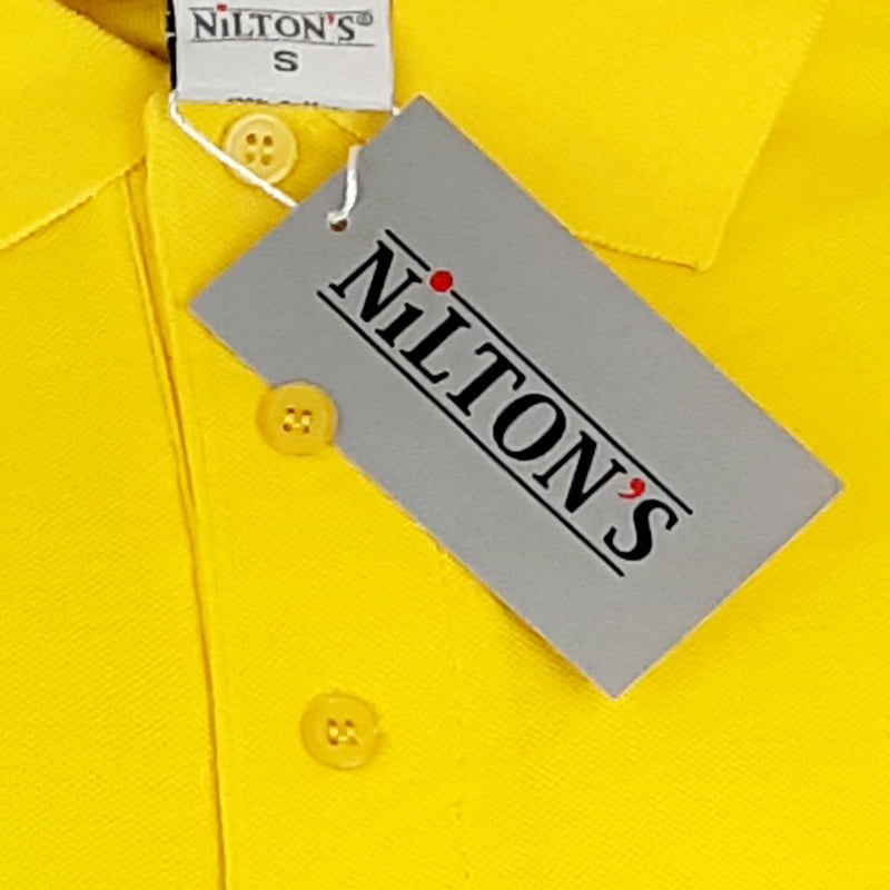 Nilton's sárga galléros pamutpóló