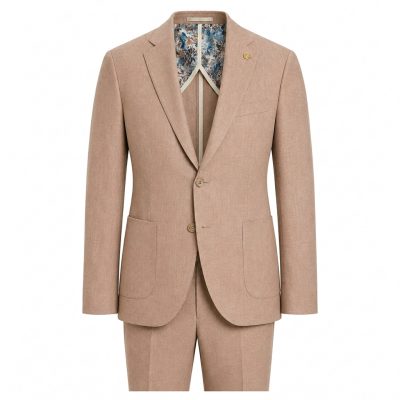 Oscar Man öltöny karcsúsított (slim fit) mogyoró