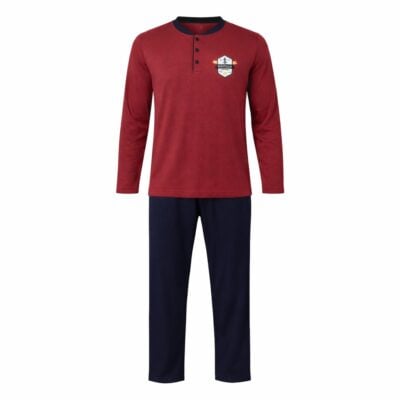 Akasya pizsama normál (regular fit) bordó felső, sötétkék alsó