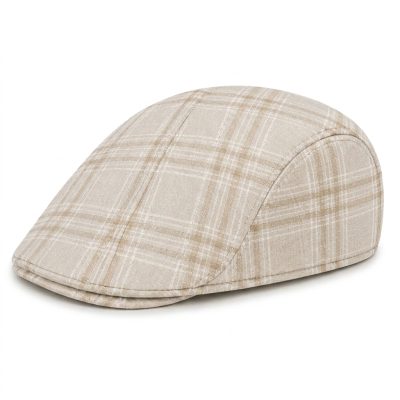 sapka normál (regular fit) drapp kockás
