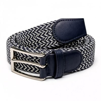 öv sötétkék-fehér gumis