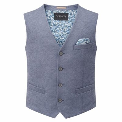 Venti modern fit kék mellény 544301800 135