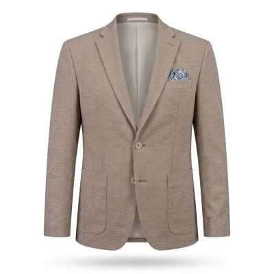 Venti zakó enyhén karcsúsított (modern fit) drapp félig bélelt